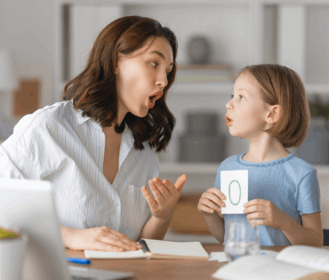 Speech therapy session